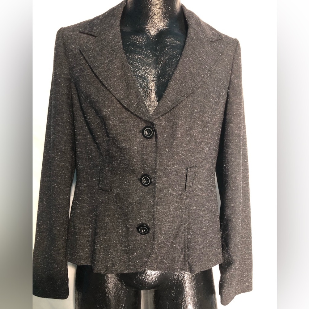 Alyx Charcoal Tweed Single-Breasted fully lined Blazer sz 10